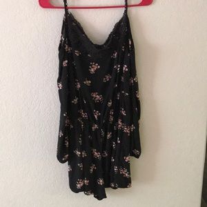 Floral short romper